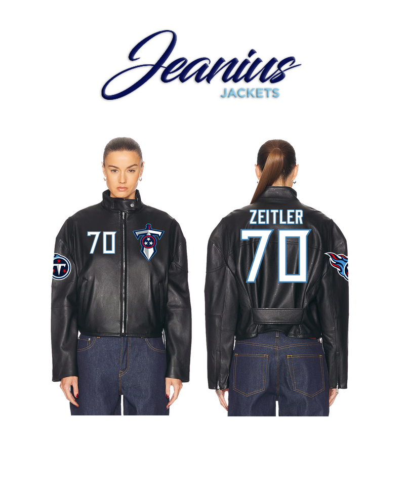 Tennessee Titans - Zeitler 70 Leather Jacket - L